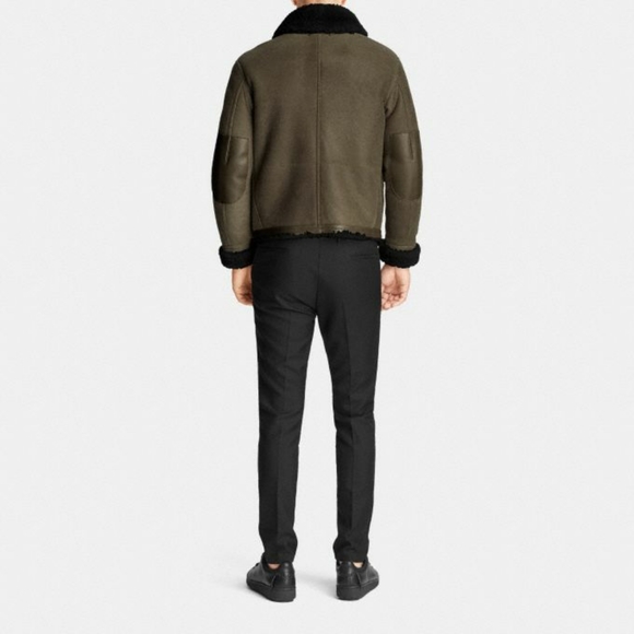 COACH Shearling B3 Bomber Jacket Saddle - Picture 4 of 11